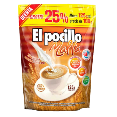 MALTA EL POCILLO FORTIFICADA  100 GR + 25% GRATIS