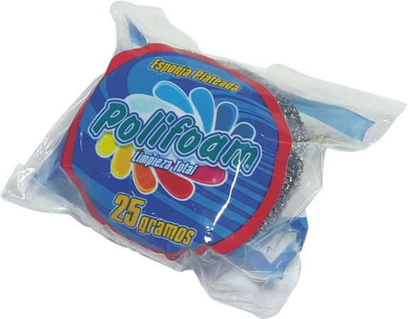 ESPONJA PLATEADA DE 25 GR