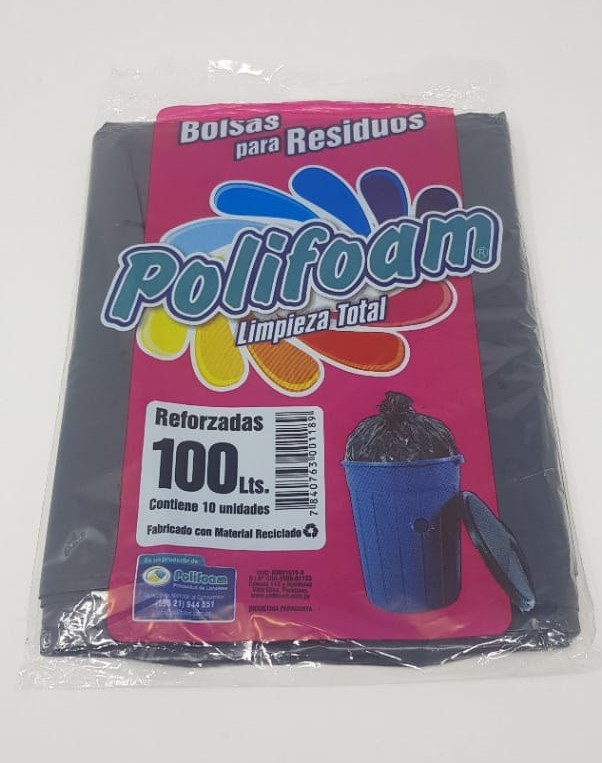BOLSAS REFORZADAS DE 100 LTS X 10 UNIDADES