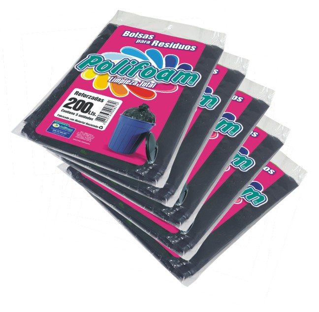 BOLSAS REFORZADAS DE 200 LTS X 5 UNIDADES