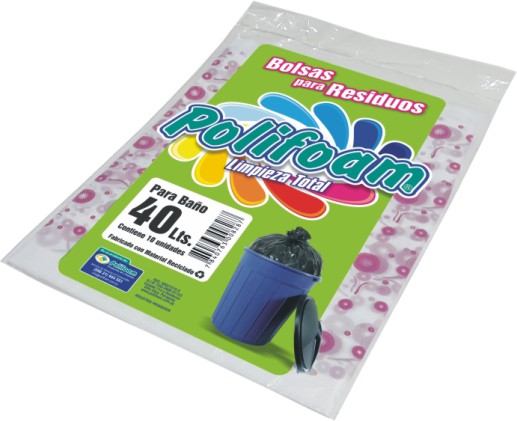 BOLSAS PARA BANHO DE 40 LTS X 10 UNIDADES